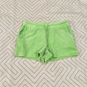 Juicy Couture Green Velvet Jeweled Shorts
